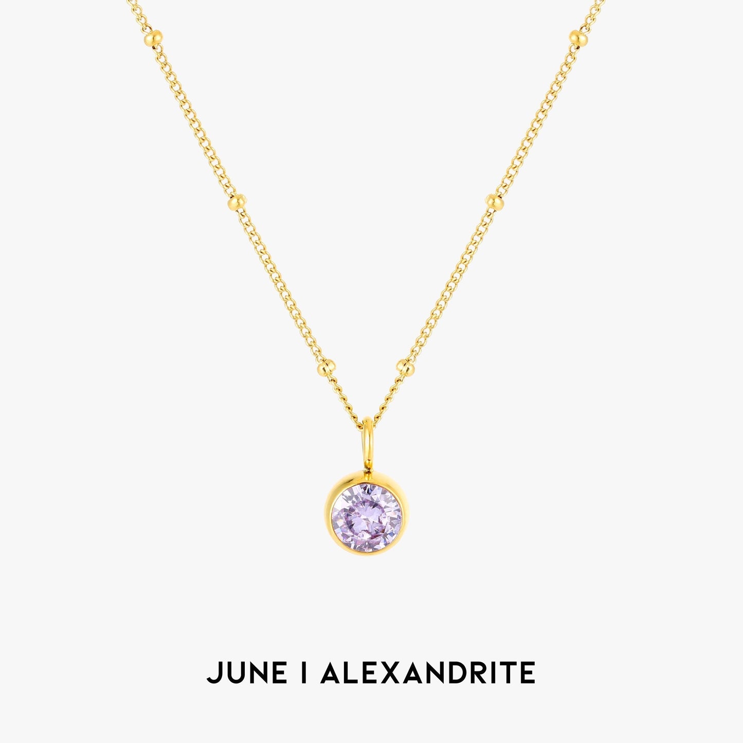 Gemstone Drop Pendant Necklace