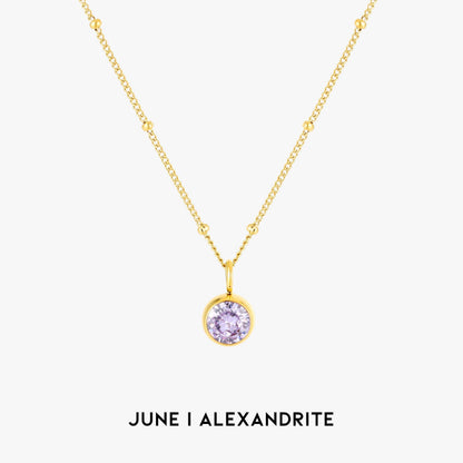 Gemstone Drop Pendant Necklace