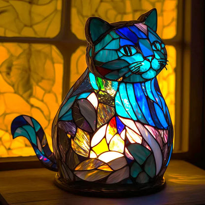 Colorful Animal Desk Lamp – Stained Glass Table Light