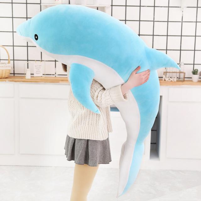 Colorful Dolphin Aqua Pink Figurine