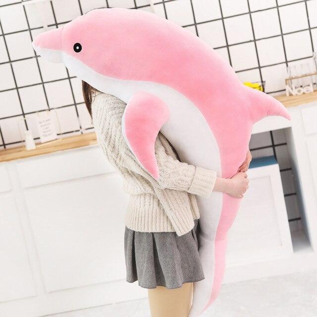 Colorful Dolphin Aqua Pink Figurine