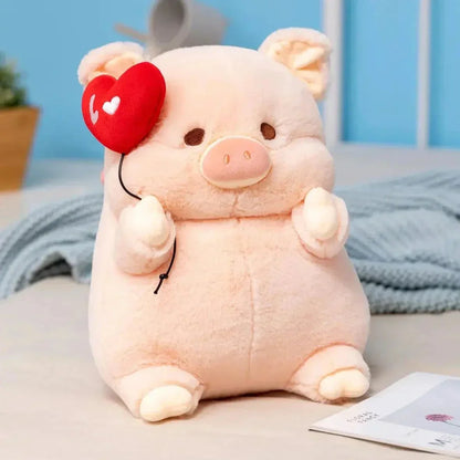 Cuddly Big Heart Pig Plush Toy
