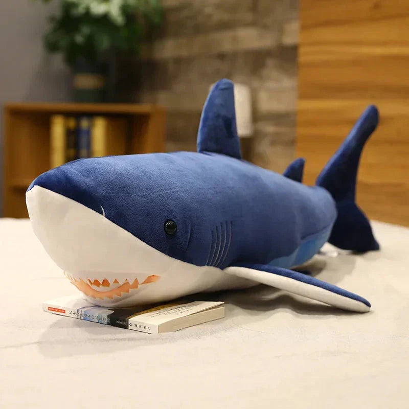 Big White Shark Cuddly Plush Toy