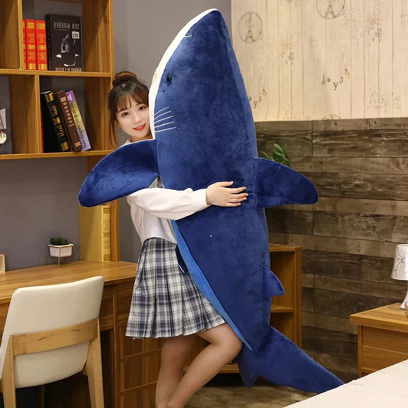 Big White Shark Cuddly Plush Toy