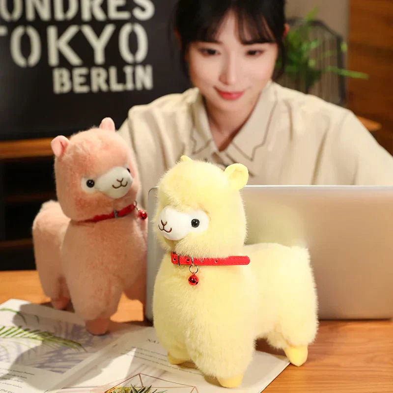 Cuddly Alpaca Plush Toy with Squeaker
