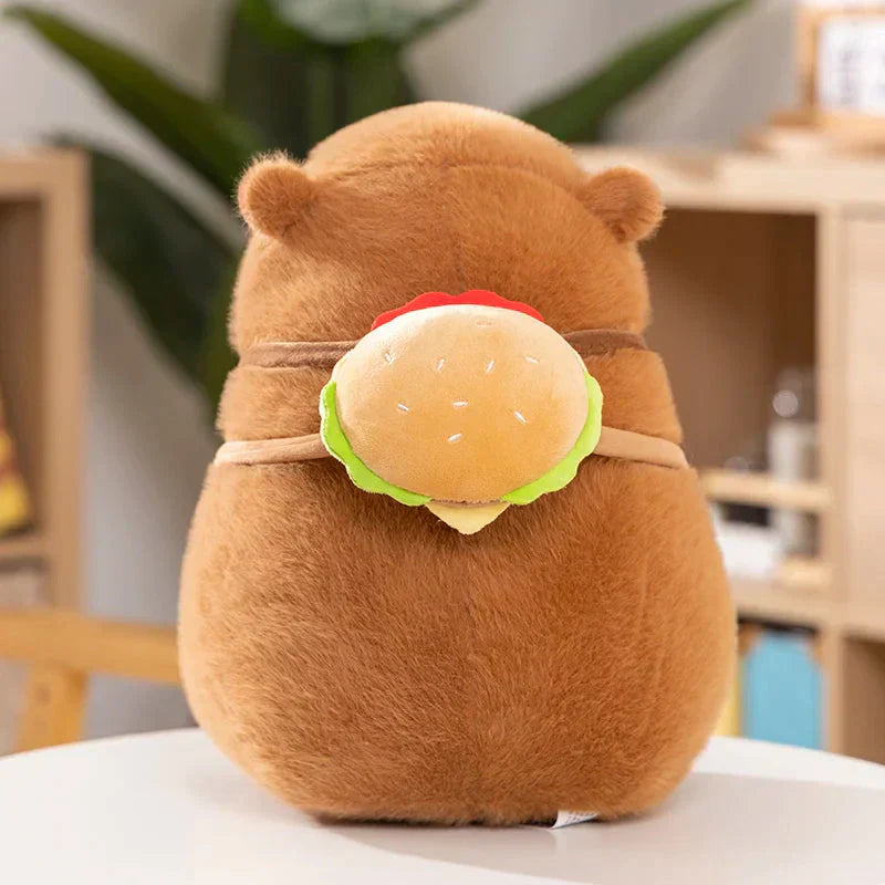 Soft Capybara Foodie Toy Backpack Buddy