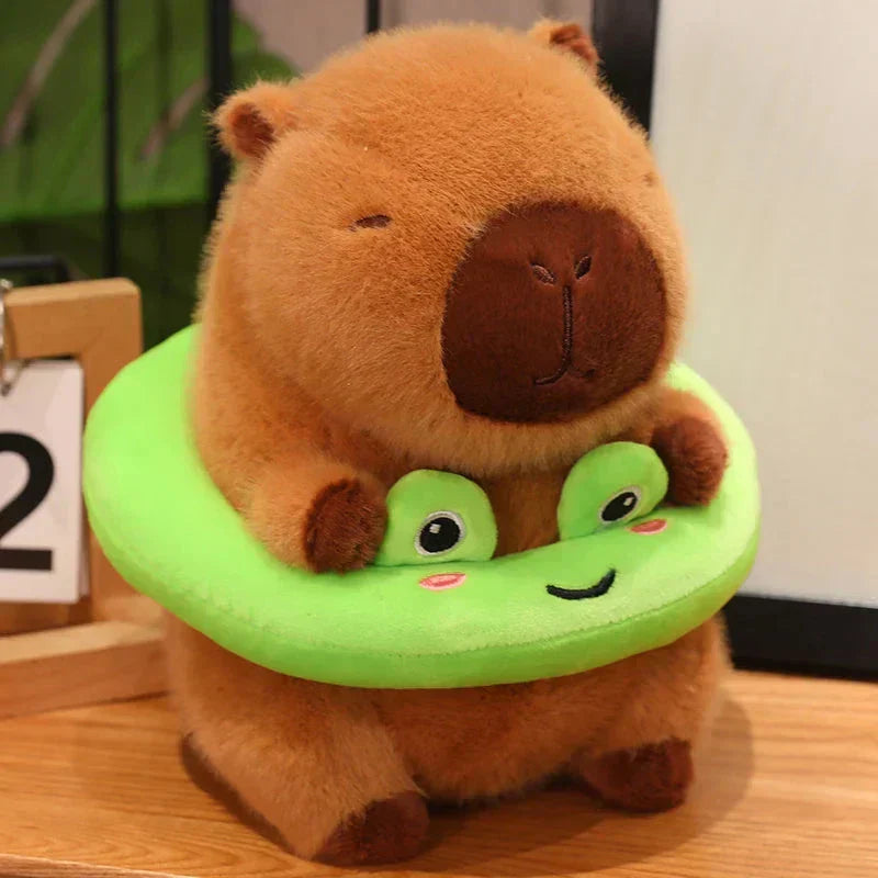Soft Capybara Plush Toy with Float Accessory