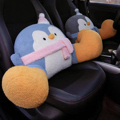 Plush Penguin Support Cushion Pillow Chair Pad - Halri