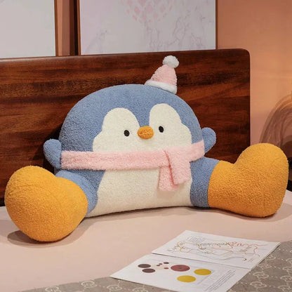 Plush Penguin Support Cushion Pillow Chair Pad