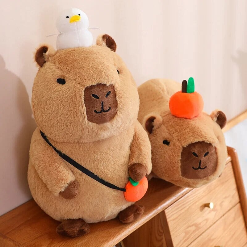 Soft Cuddly Capybara with Bright Orange Toy - Halri