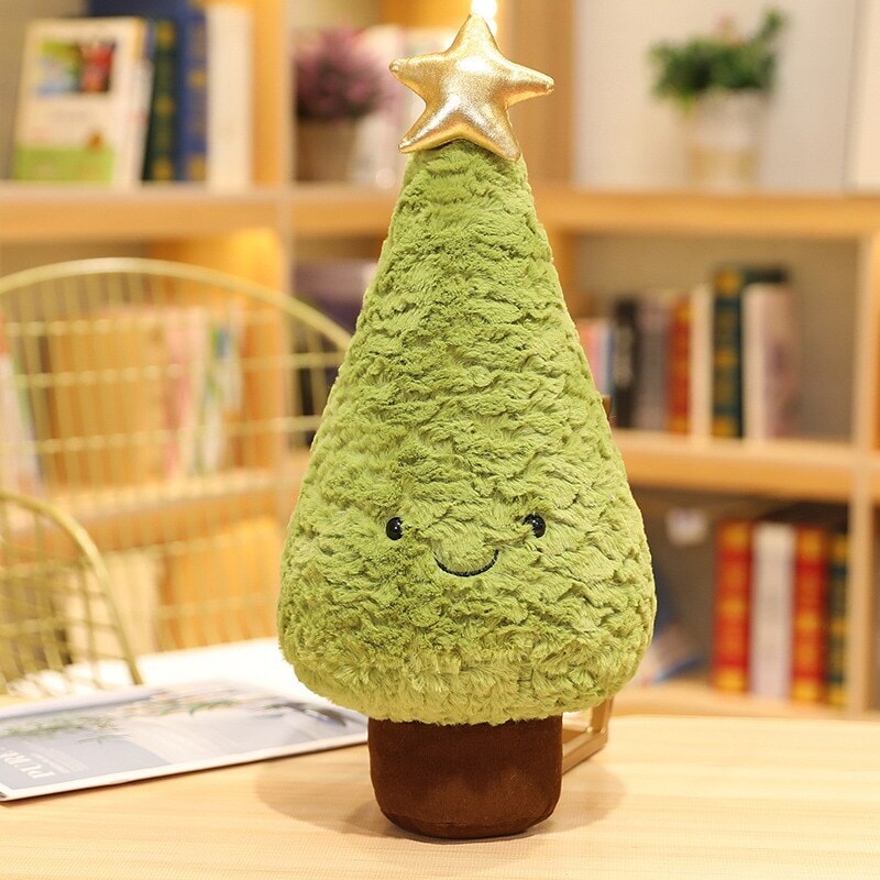 Cuddly Holiday Christmas Tree Pillow