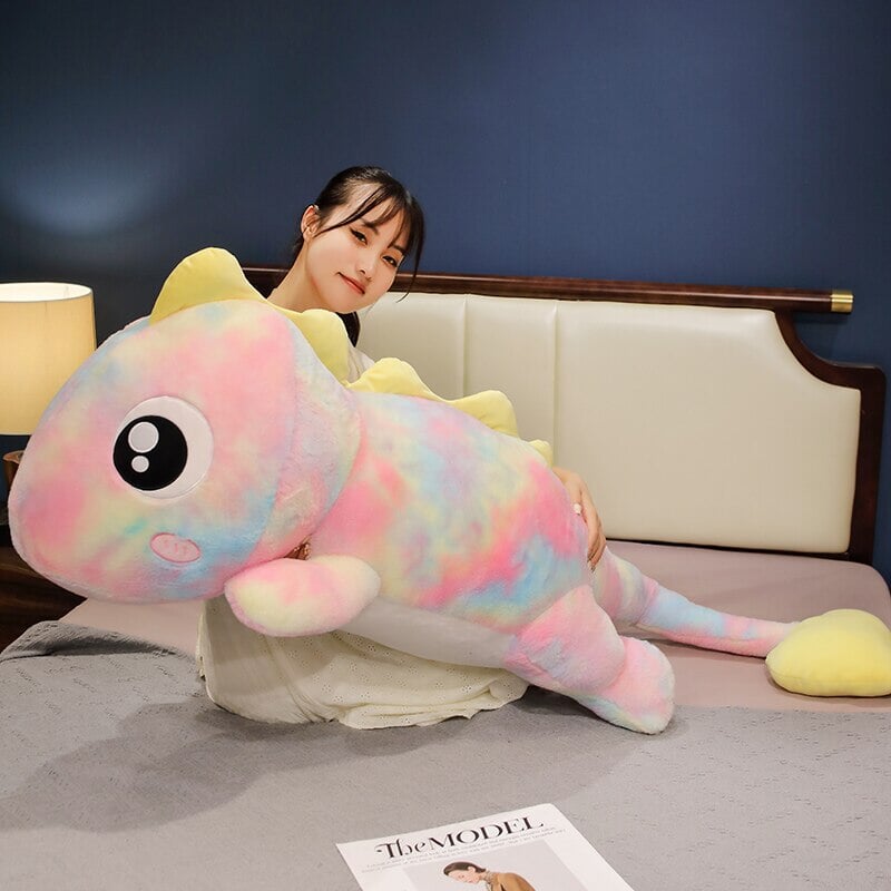 Colorful Rainbow Reptile Stuffed Animal Toy