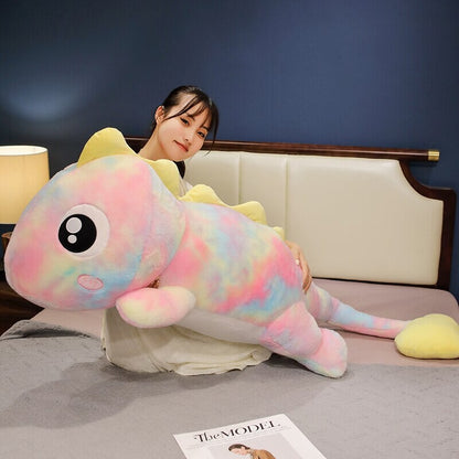 Colorful Rainbow Reptile Stuffed Animal Toy