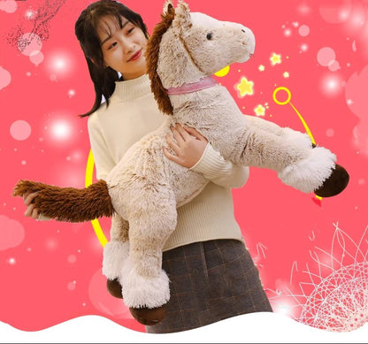 Big Soft Gray Horse Stuffed Animal - Halri