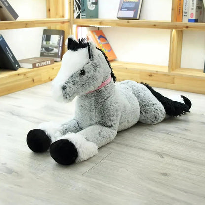 Big Soft Gray Horse Stuffed Animal