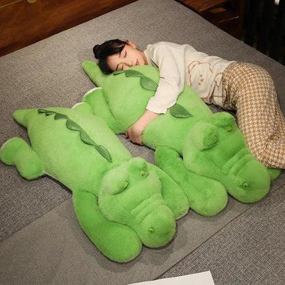 Large Green Stuffed Crocodile Toy