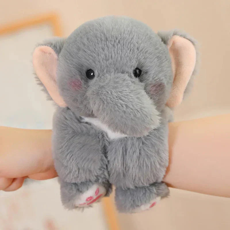 Cute Animal Snap On Wristband Plush Toy Set