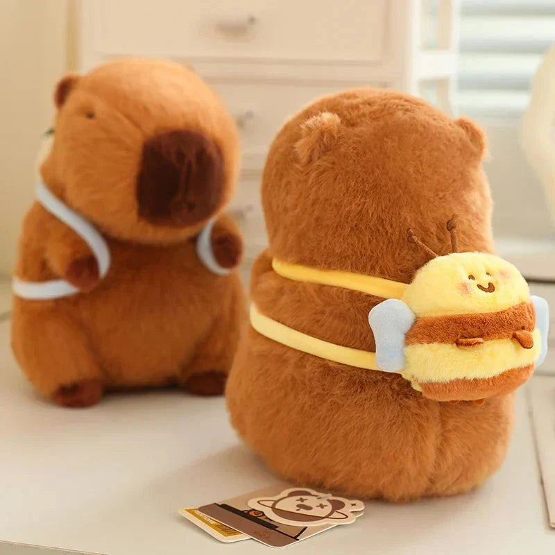Cute Plush Capybara Backpack Buddy Toy