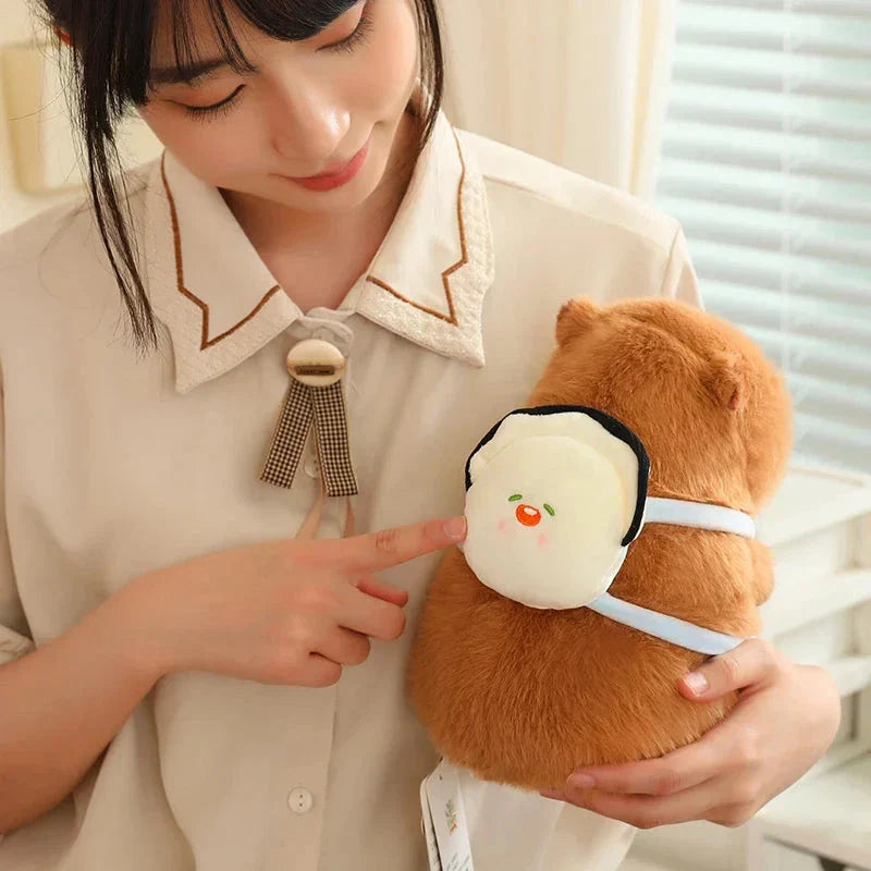 Cute Plush Capybara Backpack Buddy Toy