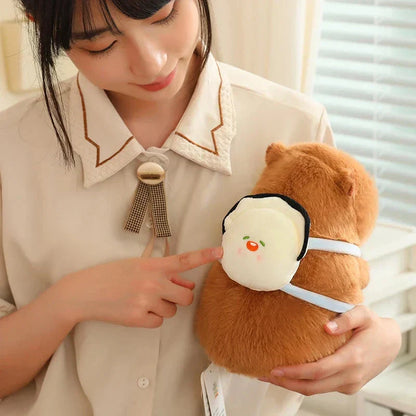 Cute Plush Capybara Backpack Buddy Toy