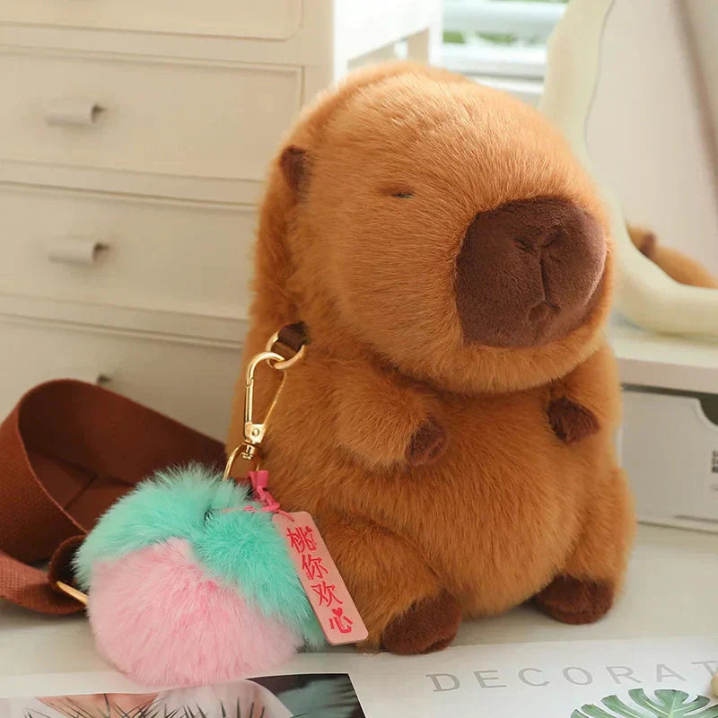 Cute Capybara Soft Toy with Clip - Halri