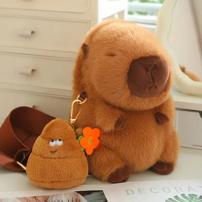 Cute Capybara Soft Toy with Clip