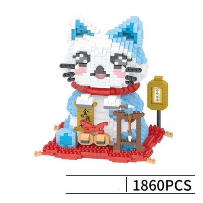 Mini Cute Japanese Fortune Cat Figurine Building Kit