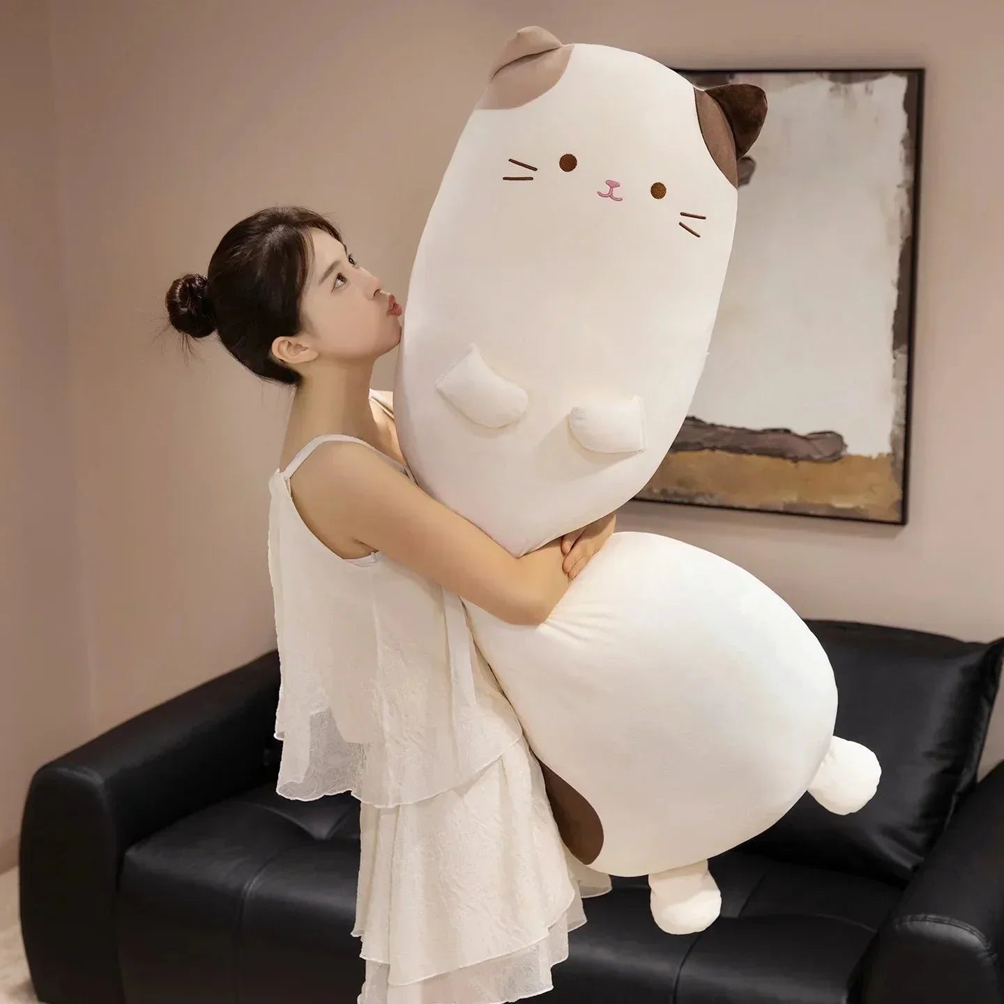 Cuddly Spotted Kitten Soft Plush Toy