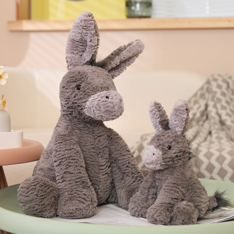 Soft Cuddly Donkey Stuffed Animal Toy