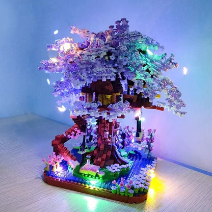 Colorful Mini Sakura Treehouse Toy Block Set