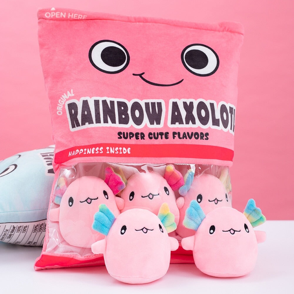 Colorful Axolotl Sweet Treat Plush Bag - Halri