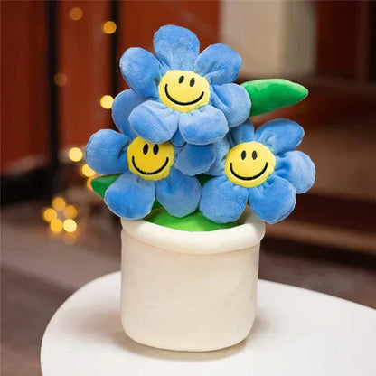 Happy Yellow Flower Pot Soft Toy