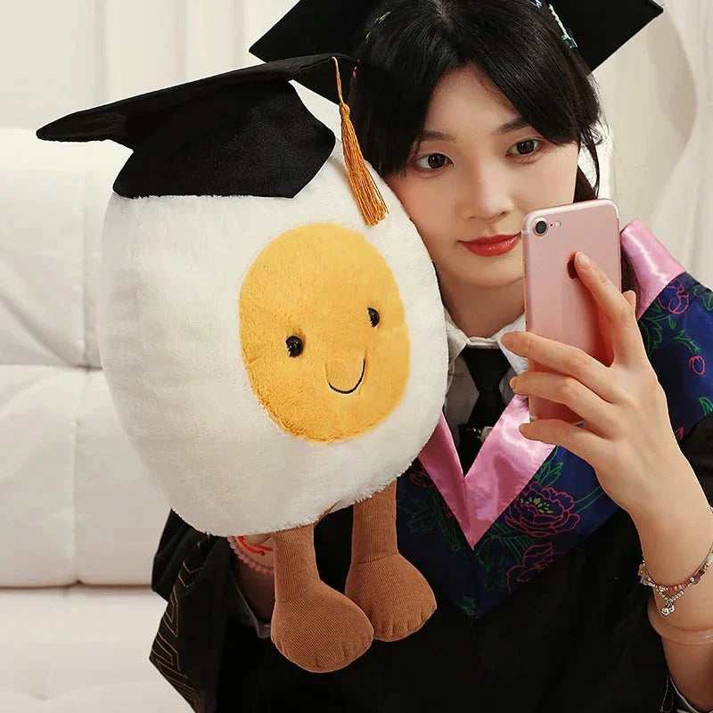 Cute Student Egg Stuffed Toy - Halri