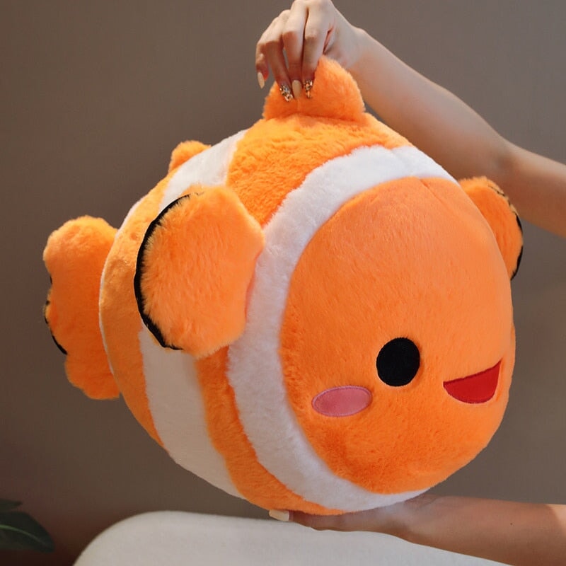 Colorful Striped Clownfish Soft Plush Toy