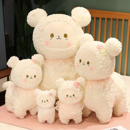 Adorable Plush Lamb Figure Set