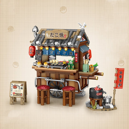 Mini Asian Food Cart Building Blocks Set