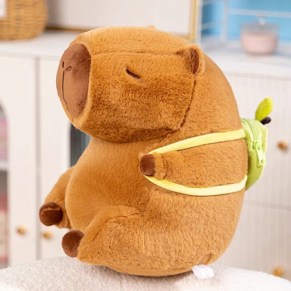 Cute Capybara Mini Avocado Plush Backpack Charm