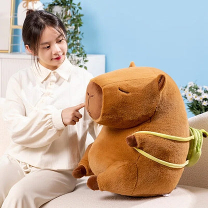 Cute Capybara Mini Avocado Plush Backpack Charm