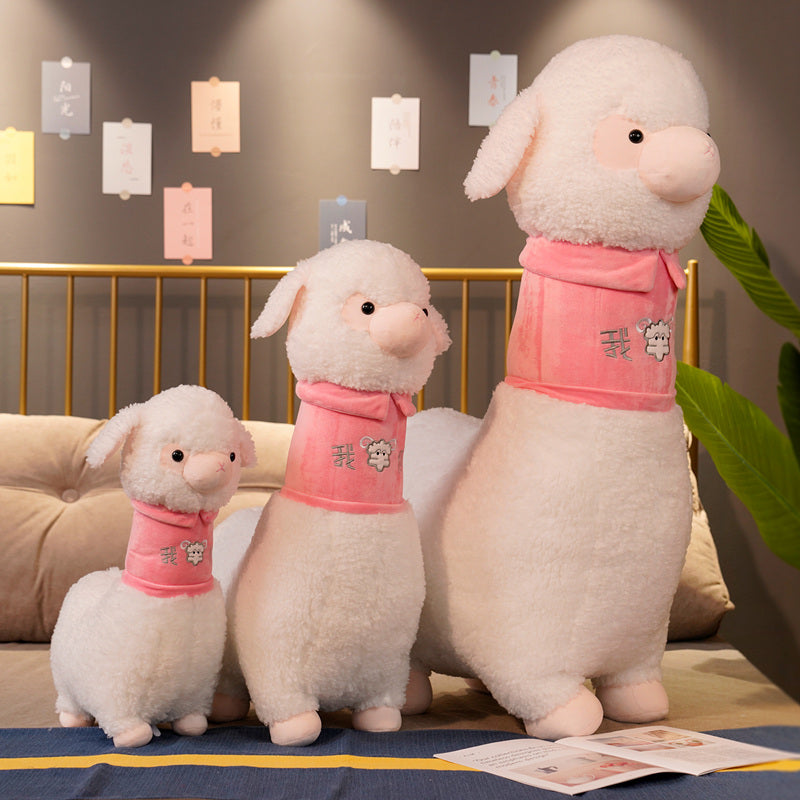Soft Pastel Alpaca Teddy Plush