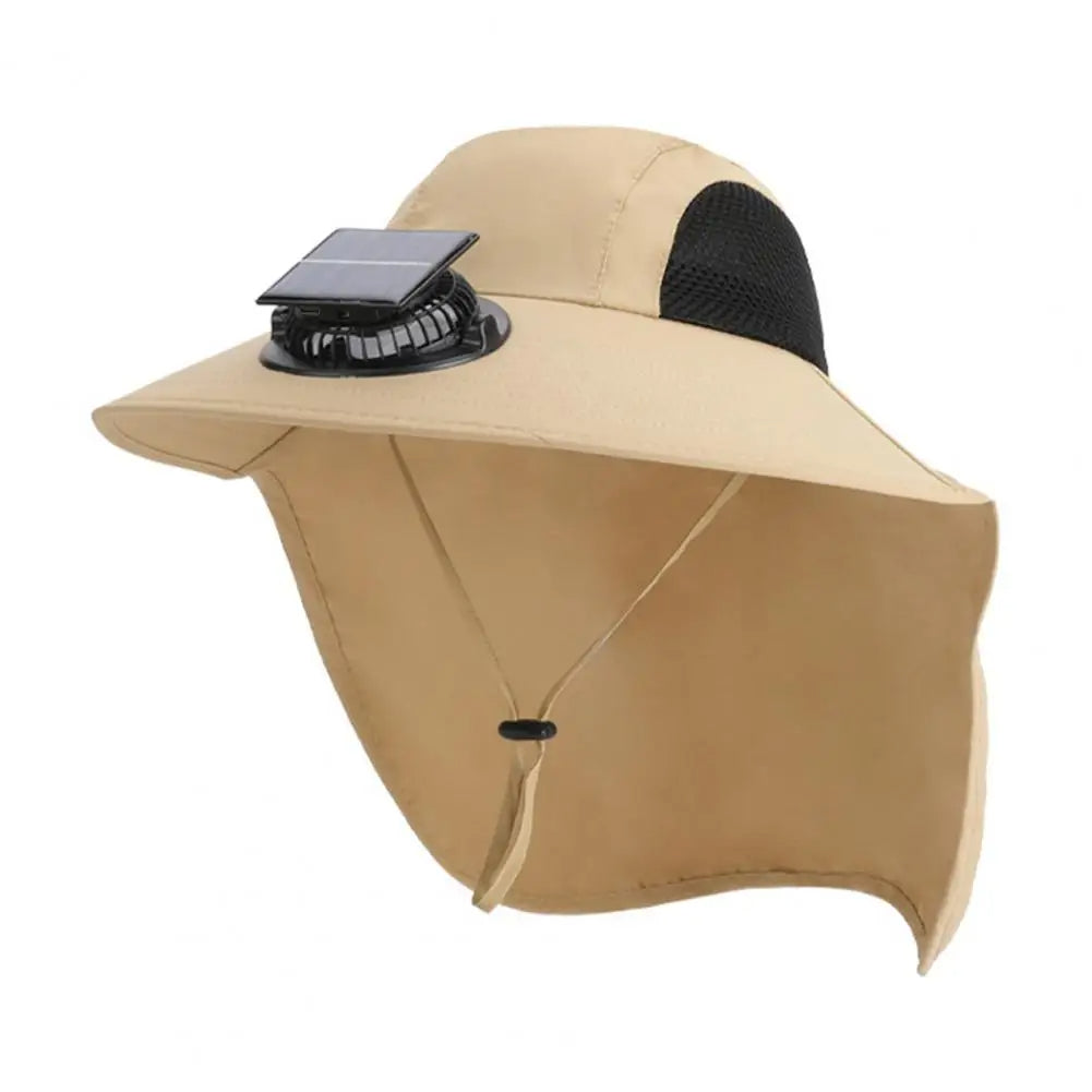 Sun Protection Summer Hat with Wide Brim & Fan