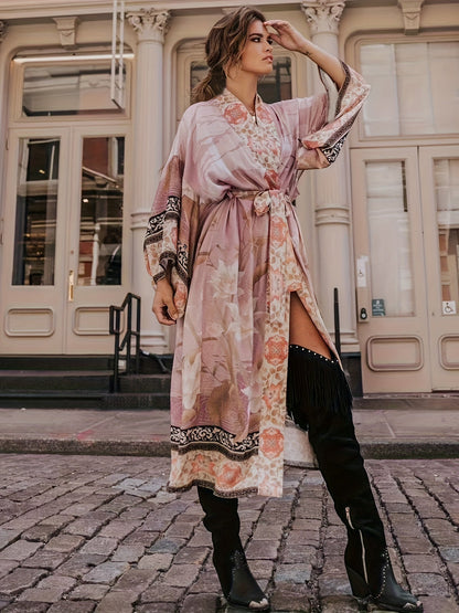 Vibrant Floral Summer Beach Cover Up