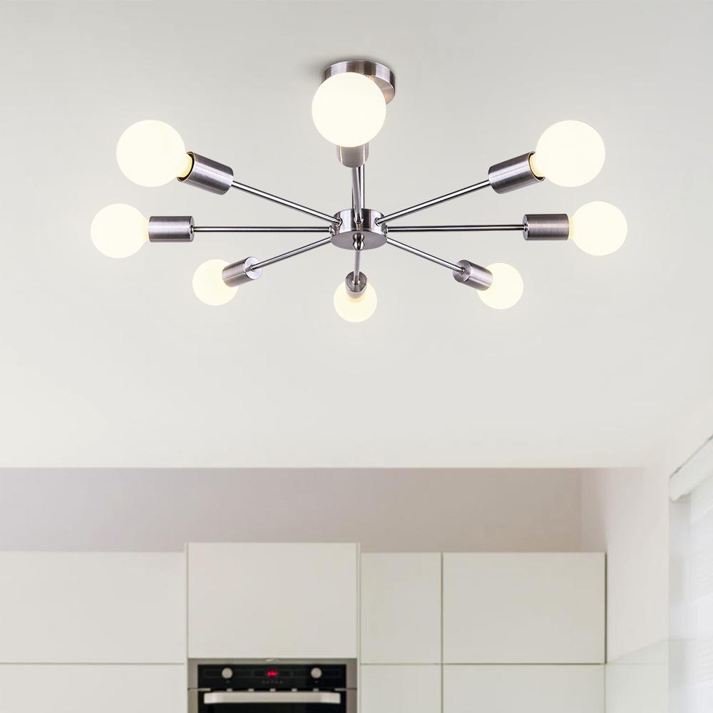 Modern Sputnik Semi-Flush Mount Ceiling Light