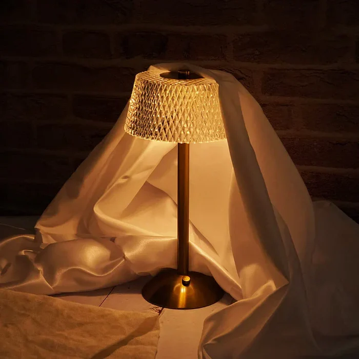 Modern Crystal Metal Table Lamp