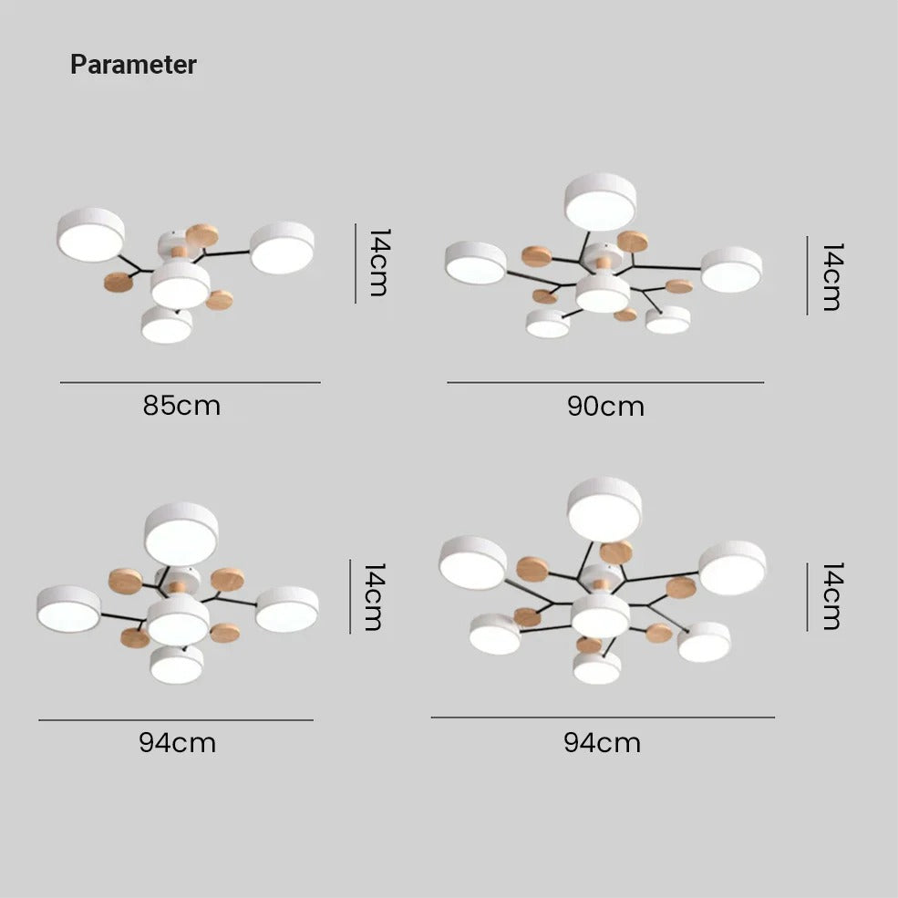 Stylish LED Ceiling Light Fixtures Bright White