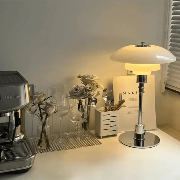 Vintage Style Glass Desk Lamp - Halri