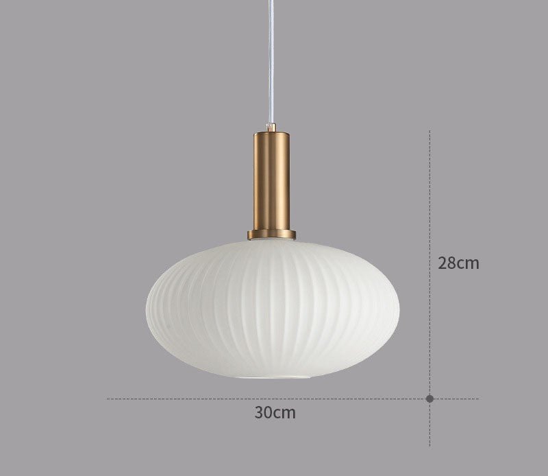 Vintage Glass Hanging Light Fixture