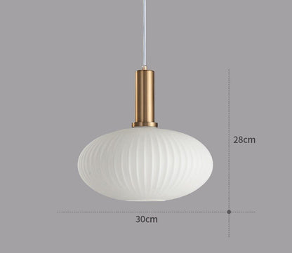 Vintage Glass Hanging Light Fixture