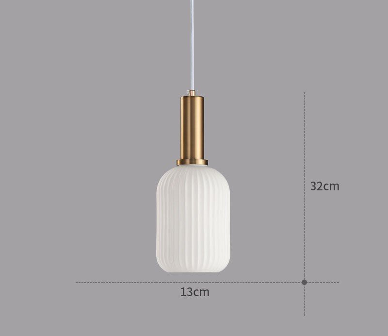 Vintage Glass Hanging Light Fixture