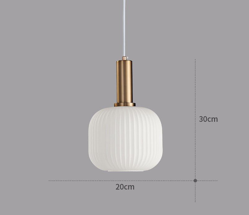 Vintage Glass Hanging Light Fixture