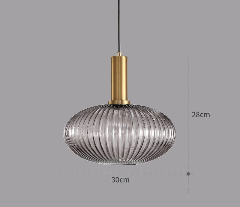 Vintage Glass Hanging Light Fixture